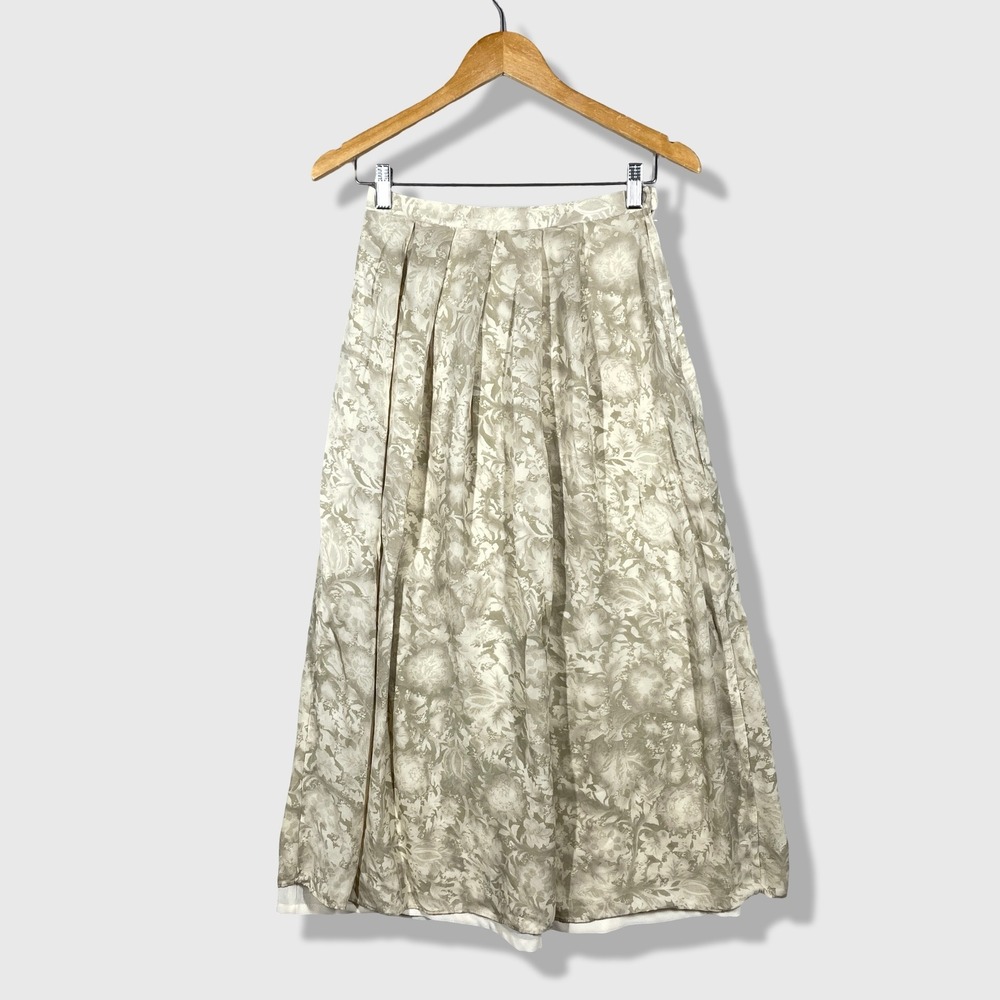 Pepe Self Evolution Maxi Skirt Womens S Beige Floral Cottagecore Aesthetic